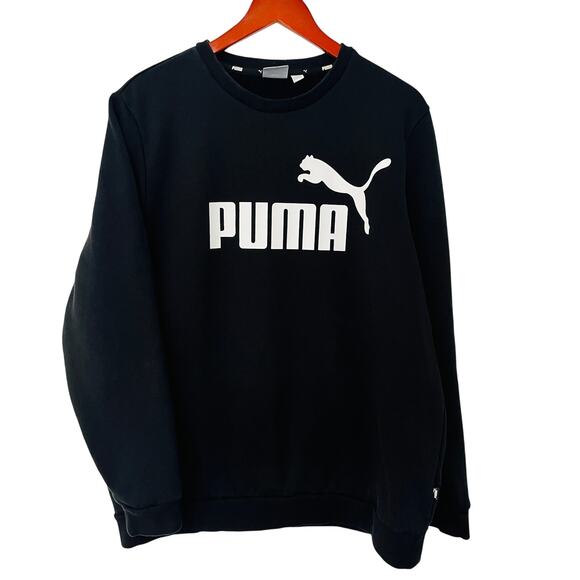 PUMA Crewneck Pullover Sweatshirt Black Size XL - Picture 1 of 4